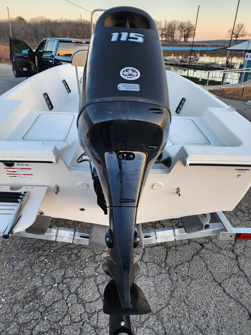 Slide: The Image of 2024 Carolina Skiff EV180 Sea Skiff with 115 HP outboard motor. - 3