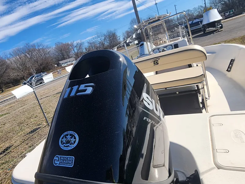 Slide: The Image of 2024 Carolina Skiff EV180 Sea Skiff with Suzuki 115 outboard motor. - 4