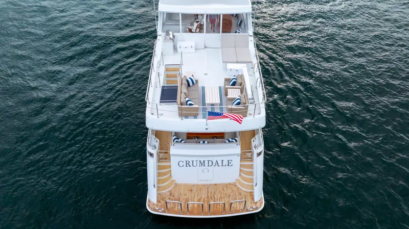 Slide: The Image of Aerial view of 2018 Ocean Alexander 85 E yacht on water. - 4