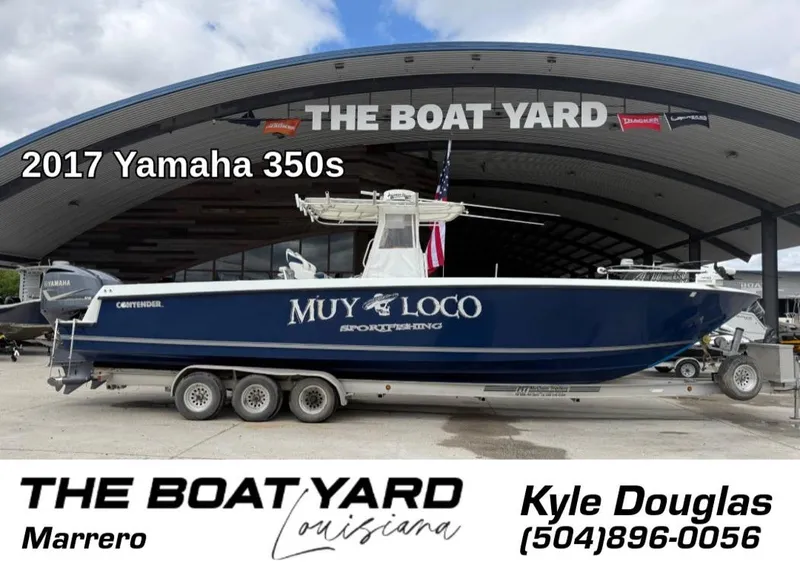 Slide: The Image of 2005 Contender 36 boat with 2017 Yamaha 350s at The Boat Yard, Marrero. - 0