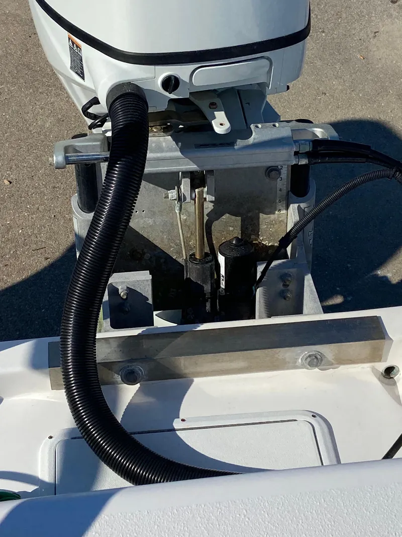 Slide: The Image of 2021 Twin Vee 36 Center Console boat engine mount detail. - 25