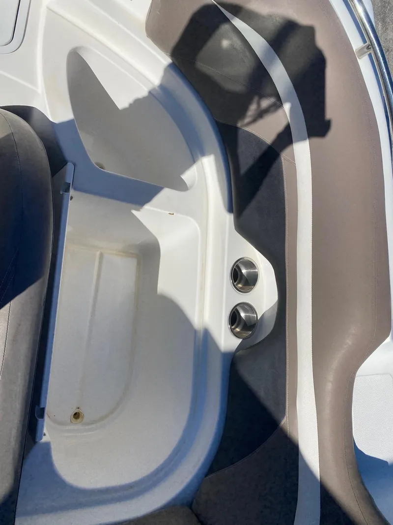 Slide: The Image of 2017 Hurricane SunDeck 2200 DC OB boat interior seating and storage area. - 21