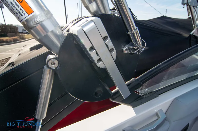 Slide: The Image of Close-up of the 2024 MasterCraft XT25 boat's mechanical components. - 46