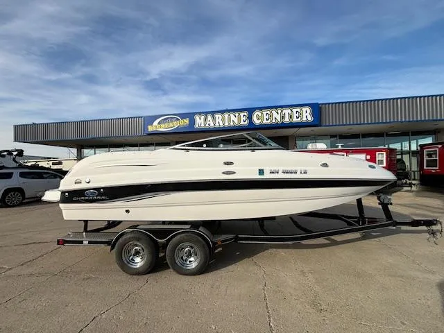Slide: The Image of 2005 Chaparral 216 Sunsetta boat on trailer at Marine Center dealership. - 4