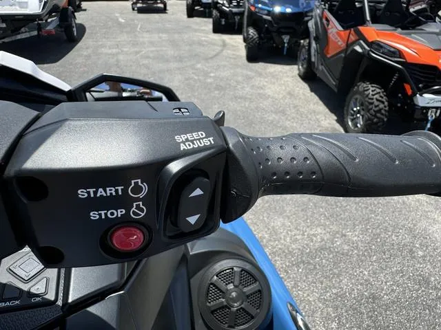 Slide: The Image of 2024 Yamaha Waverunner VX Cruiser® handlebar controls with speed adjust and audio system. - 13