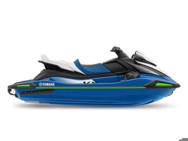 Slide: The Image of 2024 Yamaha Waverunners VX Cruiser® with Audio, blue and black jet ski. - 15
