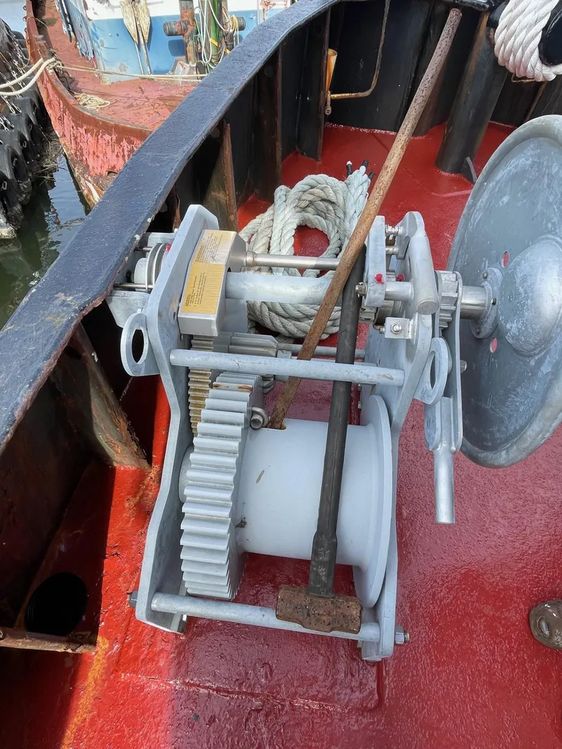 Slide: The Image of Winch mechanism on a 1961 Commercial Model Bow Tug boat deck. - 8