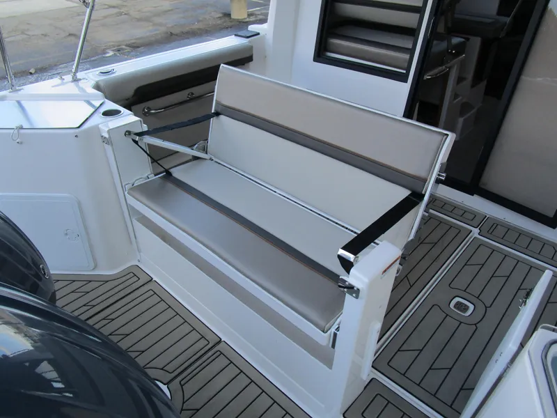 Slide: The Image of 2024 Cutwater C-288 C boat interior with sleek, modern design and spacious deck layout. - 20