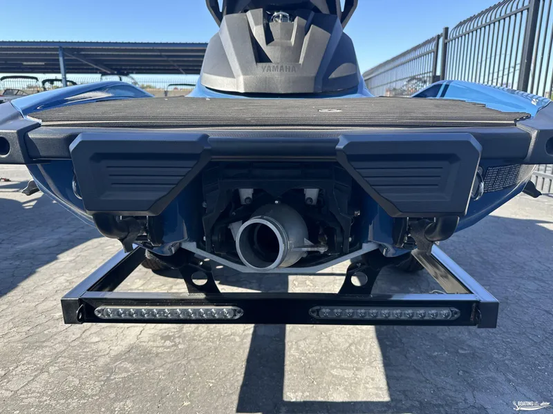 Slide: The Image of 2024 Yamaha WaveRunner VX Cruiser with Audio, rear view showing jet propulsion system. - 6