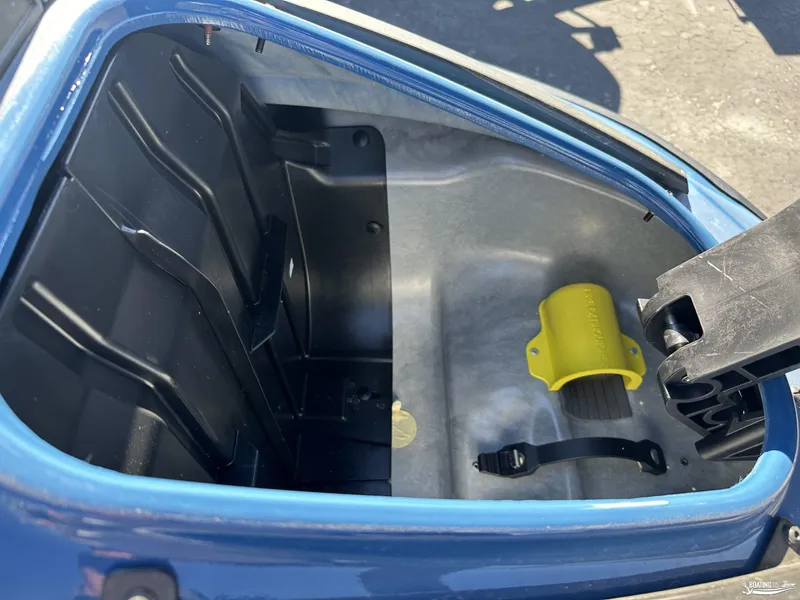 Slide: The Image of 2024 Yamaha WaveRunner VX Cruiser storage compartment with audio system components. - 8