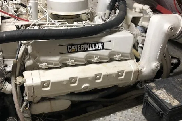 Slide: The Image of Caterpillar engine in 1984 Angel Defever LRC boat, detailed view. - 23