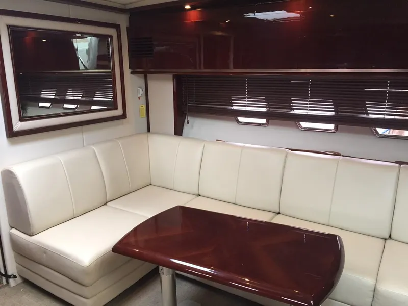 Slide: The Image of 2008 Sea Ray 480 Sundancer yacht docked at marina. - 11