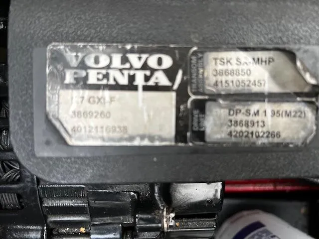 Slide: The Image of Volvo Penta engine label on 2004 Regal 2665 Commodore Express boat. - 32