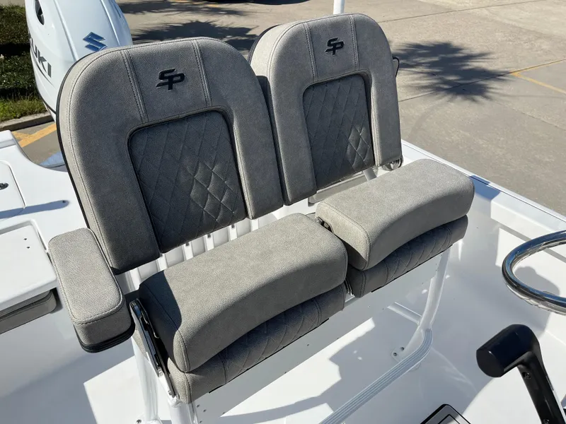 Slide: The Image of 2024 Sea Pro 230 Bay boat with dual cushioned seats. - 42