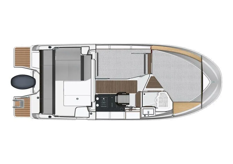 Slide: The Image of Top view of 2024 Jeanneau NC 795 Weekender S2 boat layout. - 44