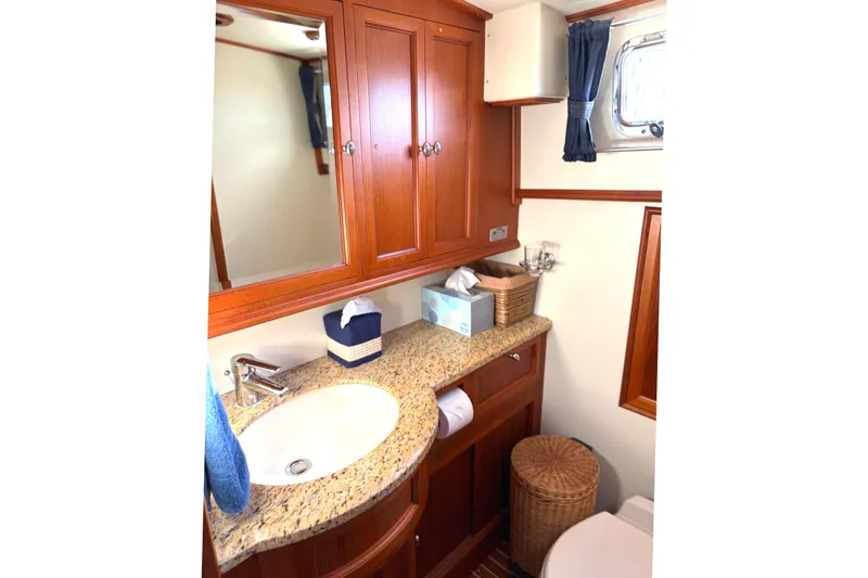 Slide: The Image of Interior of 2007 Grand Banks 47 Eastbay FB yacht cockpit. - 19