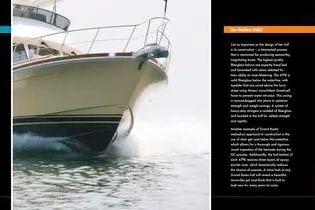 Slide: The Image of 2007 Grand Banks 47 Eastbay FB yacht cruising near a pier with mountains in the background. - 7