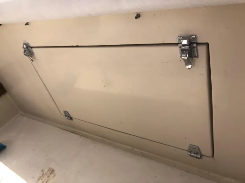 Slide: The Image of Interior of 1987 Egg Harbor Convertible 37 with storage hatch. - 12