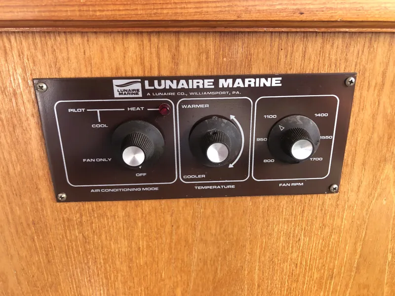 Slide: The Image of Lunaire Marine air conditioning controls on 1987 Egg Harbor Convertible 37. - 17