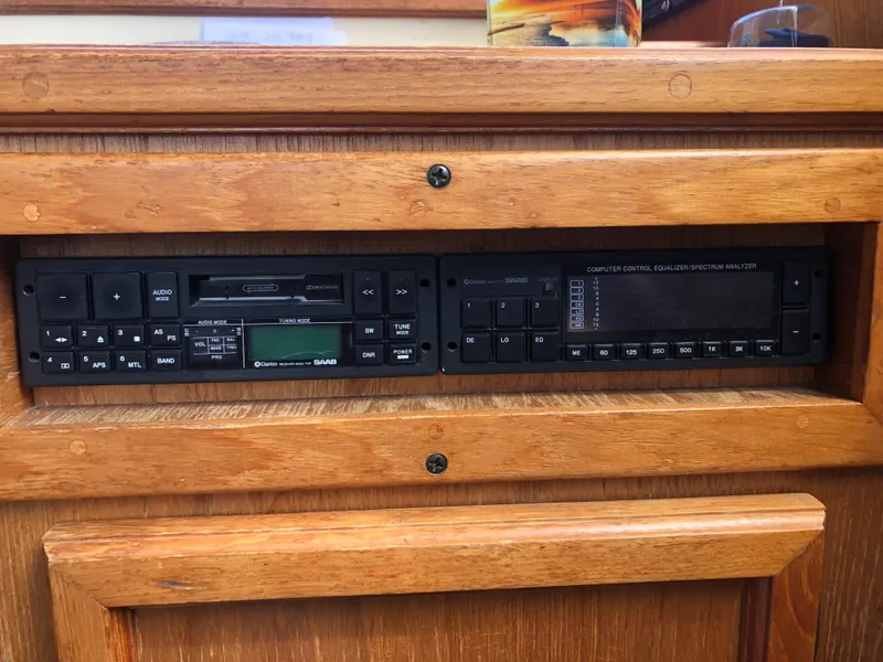 Slide: The Image of 1987 Egg Harbor Convertible 37 wood paneling with stereo system. - 18