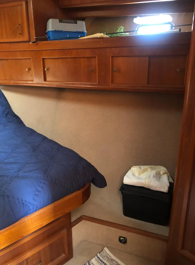 Slide: The Image of Interior of 1987 Egg Harbor Convertible 37 yacht cabin. - 34