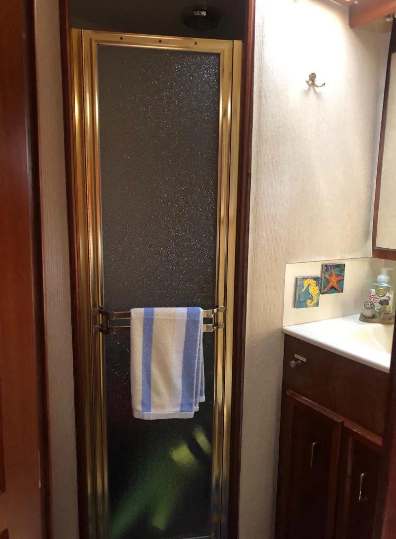 Slide: The Image of 1987 Egg Harbor Convertible 37 bathroom with shower stall. - 39