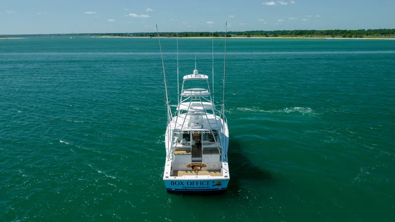 Slide: The Image of 2019 Albemarle 410 Express Fisherman on open water. - 2