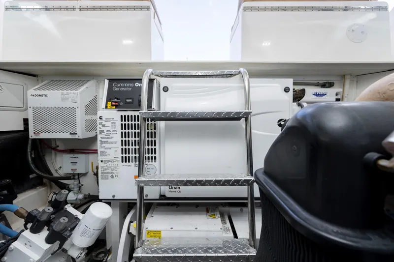 Slide: The Image of Engine room of 2019 Albemarle 410 Express Fisherman with Cummins Onan generator. - 45