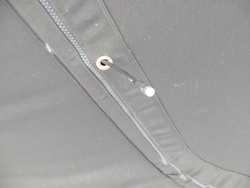 Slide: The Image of Close-up of a zipper on a 2017 JC Sporttoon 28TT boat cover. - 21
