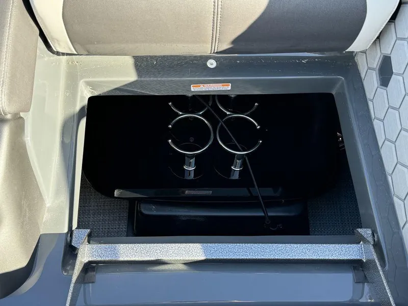 Slide: The Image of Storage compartment of 2024 Manitou XT 23 Split Rear Sport (SRS) Single Engine V-Toon. - 21