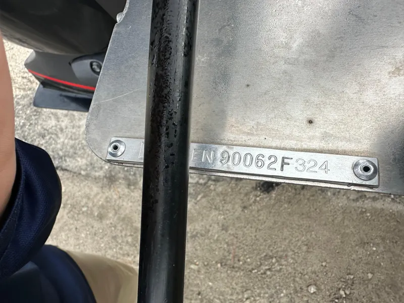 Slide: The Image of 2024 SunCatcher Select 20RC boat identification number plate. - 19