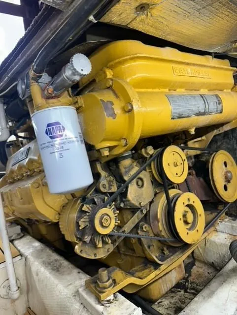 Slide: The Image of Engine of a 1985 Ocean 38 Super Sport boat with NAPA oil filter. - 47