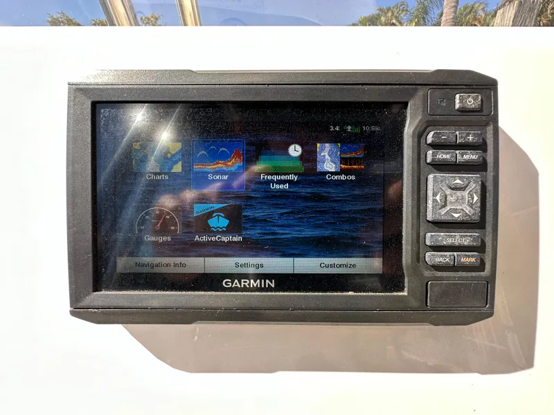 Slide: The Image of Garmin navigation system on 2019 Key West 239 FS boat. - 13