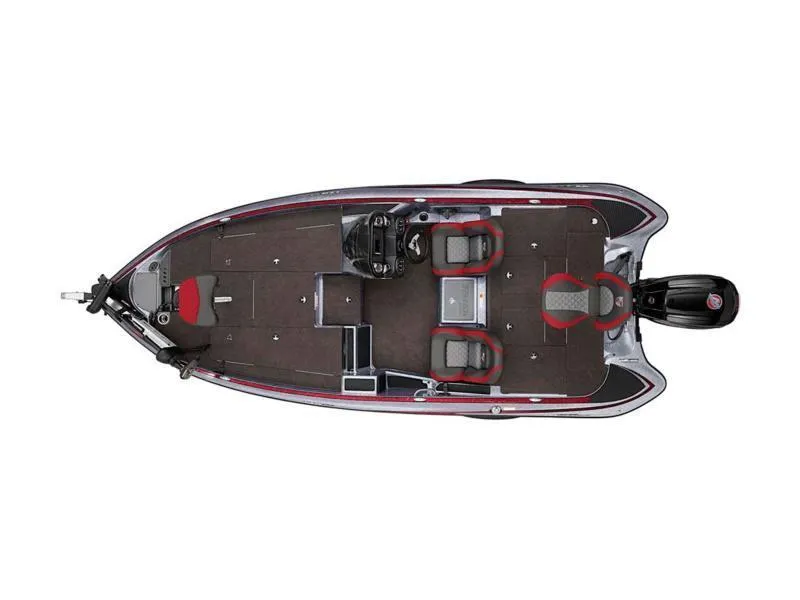 Slide: The Image of 2024 Triton 179 TrX boat, top view, showcasing seating and deck layout. - 31