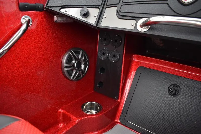 Slide: The Image of 2024 Triton 206 Allure boat interior with speaker and control panel. - 27