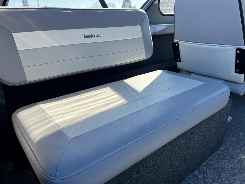 Slide: The Image of 2024 Thunder Jet 210 Luxor boat interior seating. - 16