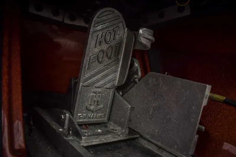 Slide: The Image of 2017 Nitro Z21 Hot Foot throttle pedal in a boat. - 12