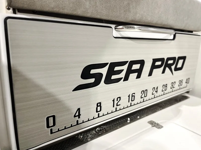 Slide: The Image of 2024 Sea Pro 242 DLX boat with built-in measuring scale. - 10