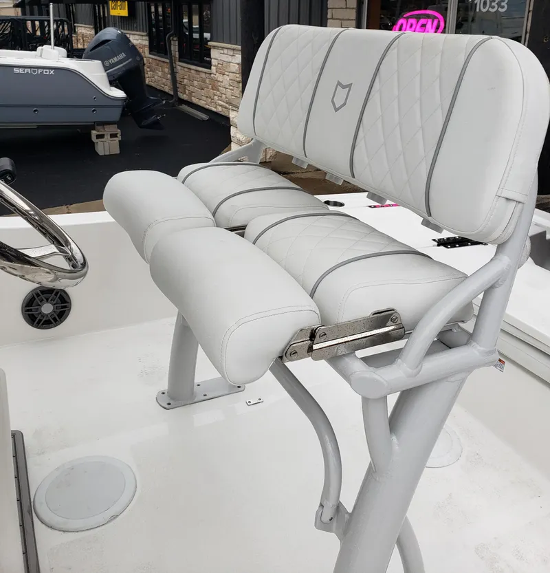 Slide: The Image of 2024 Sea Fox 231 Bay Fox boat with cushioned seating - 14