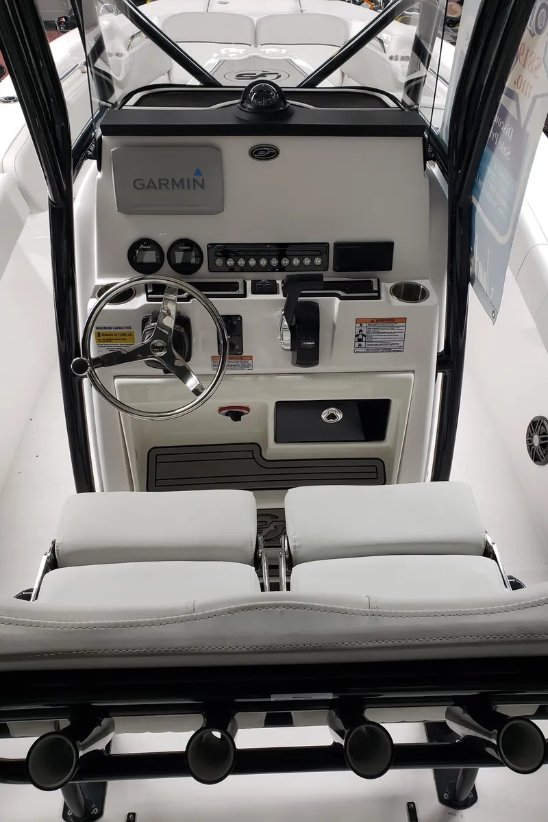 Slide: The Image of 2023 Sea Fox 228 Commander boat console with Garmin navigation system. - 7