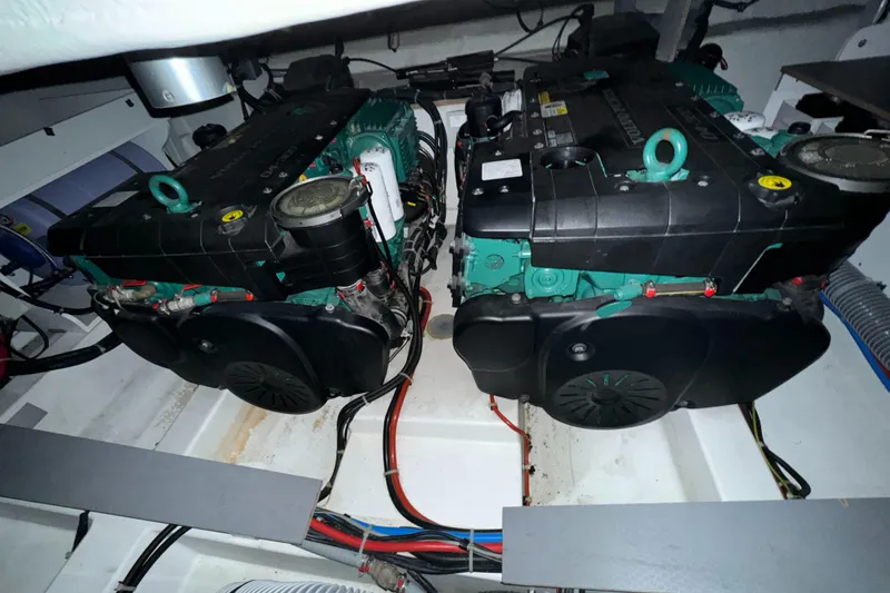 Slide: The Image of Engine room of 2018 Beneteau 40 Gran Tourismo with dual engines. - 29