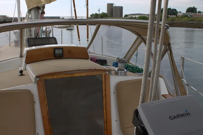 Slide: The Image of Cockpit of a 1980 Bristol 35.5 sailboat with Garmin navigation system. - 3