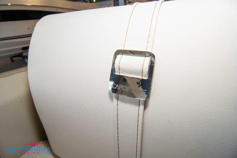 Slide: The Image of 2024 Capoforte SX280I boat seat with branded buckle detail. - 18