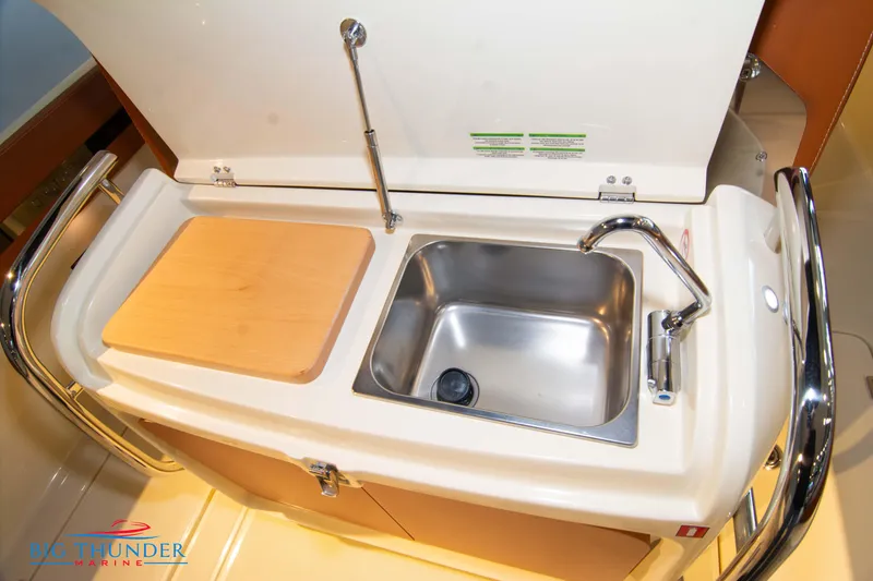 Slide: The Image of Capoforte SX280I 2024 boat kitchenette with sink and cutting board. - 20