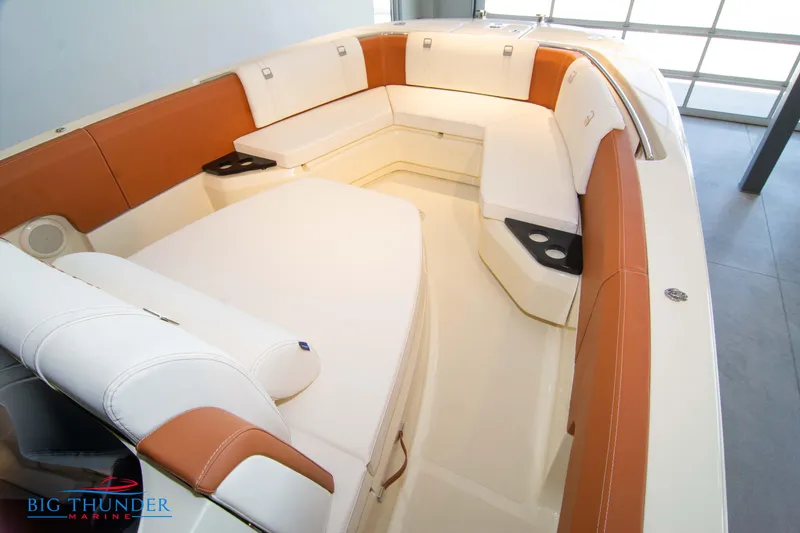 Slide: The Image of Luxurious seating area of the 2024 Capoforte SX280I boat by Big Thunder Marine. - 48