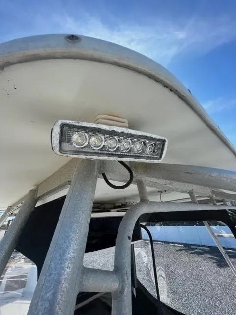Slide: The Image of Close-up of a 1968 Wahoo Alglas 25 boat's LED light fixture. - 39