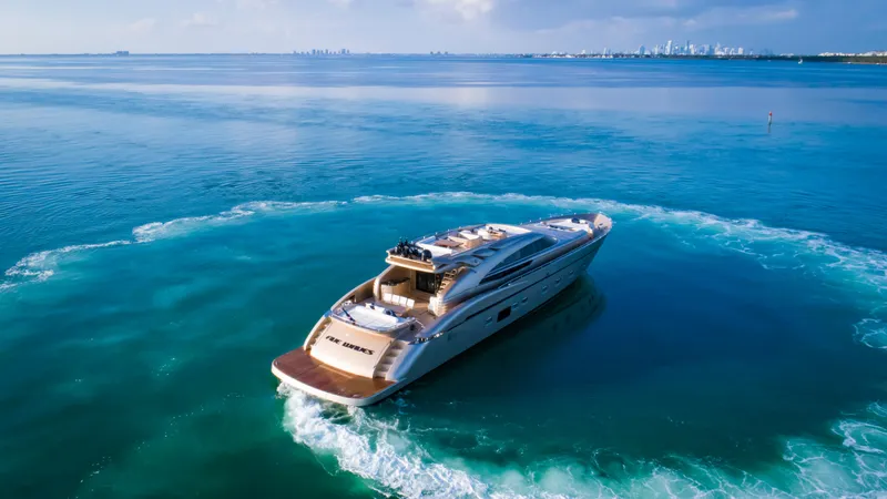 Slide: The Image of Luxurious AB 118 yacht cruising in clear blue waters, 2010 model. - 17