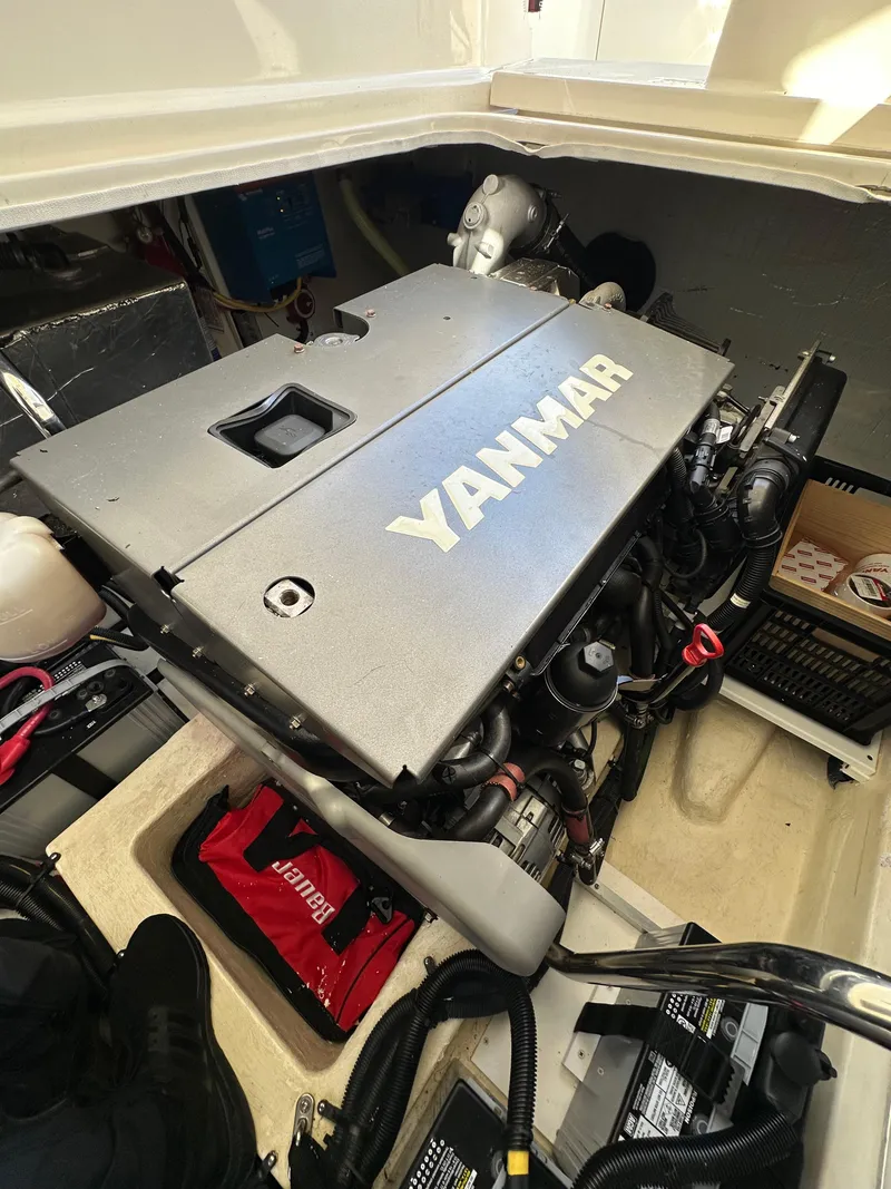 Slide: The Image of Yanmar engine in a 2016 Marlow Pilot 31 boat. - 29