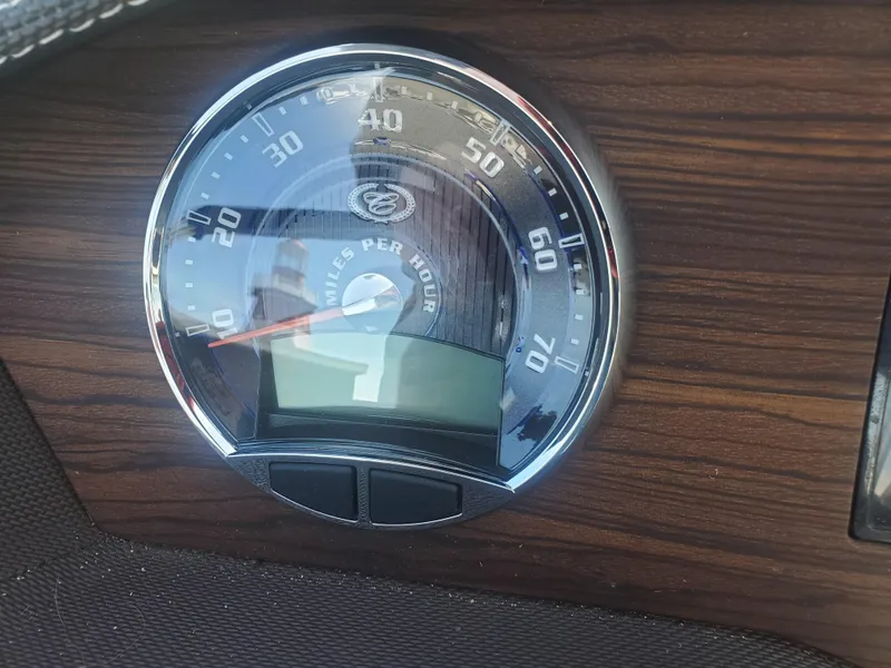 Slide: The Image of 2016 Cobalt R5 speedometer on wood grain dashboard. - 20
