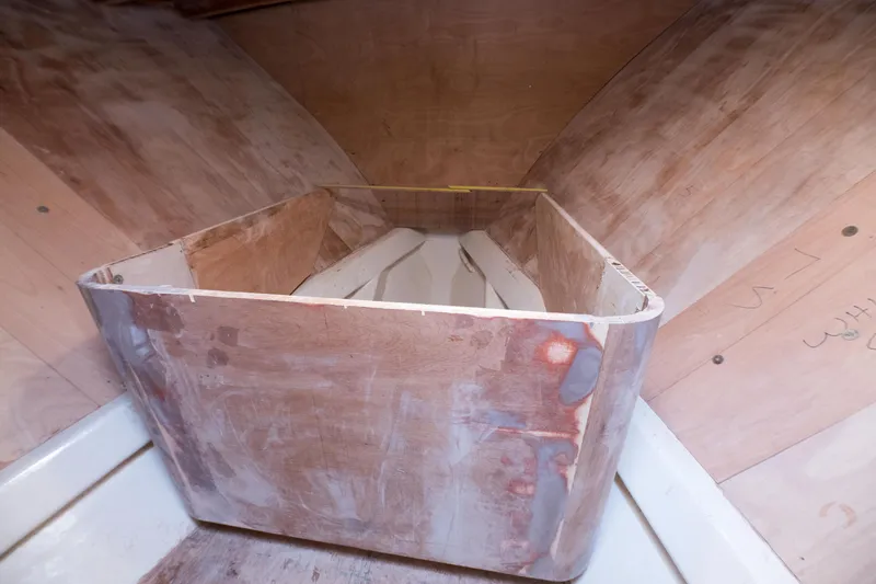 Slide: The Image of 2024 Custom Carolina 63 boat under construction, interior view. - 42